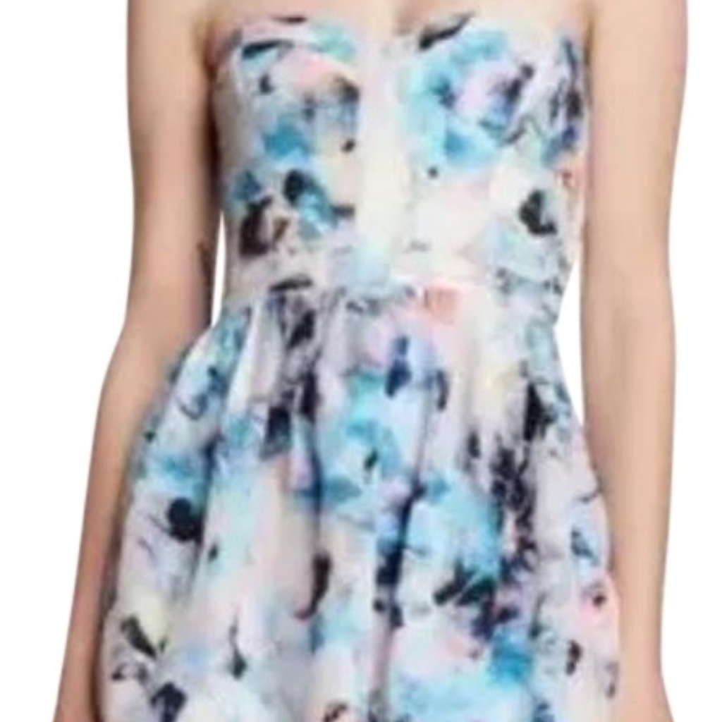 Parker Lily Sz S Strapless Bustier Mini Dress